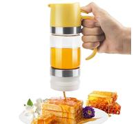 mumisuto Distributeur de miel en Verre Anti-Goutte, 315ml/10,65 Oz Pot de Miel Avec Poignée Distributeur de Sirop, Distributeur de Miel Amovible en Verre, pour Sirop Sucre Sauce Soja Cuisson Vin