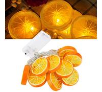 mumisuto Guirlande Lumineuse 1.5m 10 Led, Chaîne Lumineuse Citrons, Guirlande LED pour Extérieur et Intérieur, Lumières pour Decoration Chambre, Mariage, Noël, Arbre, Fête (Orange)