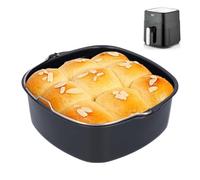 mumisuto Moule À Gâteau, 22cm Moule à Pâtisserie pour Friteuses à Air, Baril à Gâteau en Fer Carré, Outil Cuisson de Cuisine Air Fryer pour HD9925 HD9860 HD9905/01 Accessoires de Cuisson pour Airfryer