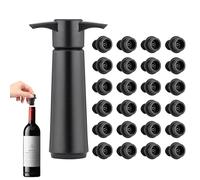 mumisuto Pompe A Vide avec 24 Bouchon Vin Vide Air, Pompe à Vin, Pompe à Vide pour Vin, Accessoires Vin avec Bouchon Bouteille Vin, RéUtilisable pour Garder Le Vin Frais