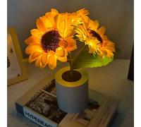 mumisuto Veilleuse Tournesol Led Lampe De Table, Veilleuse Led Lampe De Chevet Sans Fil, 2 Couleurs Variables En Continu, Cadeau Pour Maman, Pour La Saint-Valentin, La FêTe