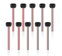 Mumjooyi 10 pièces USB-C Femelle 2 Broches USB Type C Souder Connecteur USB Femelle 3A Prise de Charge Rapide Type-C avec Boucle de Montage Sur Panneau à Rainure à Pression Noir (10 pcs)