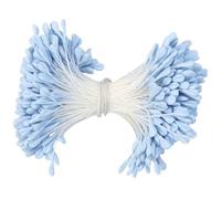 Mumjooyi 350Pcs Étamines de Fleurs en Nettoyant pour Pipes Étamines de Fleurs Artificielles Étamines pour Fleurs Pistil à Double Tête 3mm pour l'Artisanat Bouquet de Tulipes (Bleu Clair)