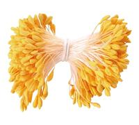 Mumjooyi 350Pcs Étamines de Fleurs en Nettoyant pour Pipes Étamines de Fleurs Artificielles Étamines pour Fleurs Pistil à Double Tête 3mm pour l'Artisanat Bouquet de Tulipes (Orange)