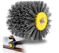 Mumjooyi Brosse Nylon Abrasifs Brosses Abrasives en Fil de Nylon 80 Grain pour Décrasser Dégriser Nettoyer ébavurer Ø120mm-L 100mm Gris