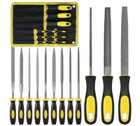 Mumjooyi Coffret de 12 Limes pour Métal et Bois, avec Pochette de Rangement Comprend des Limes Plates des Limes Demi-Rondes des Limes Rondes et 9 Limes Aiguilles pour le Bois le Métal