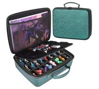Mumlicha RPG Sac de voyage compatible avec les miniatures Donjons et Dragons, rangement miniature DND, étui à lancer pour ensemble de dés DND, sac de rangement miniature compatible avec Warhammer 40k,