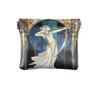 Mummy Ancient Tomb Porte-cartes en cuir PU pour femme, Archer Tarot Ethereal Sagittaire, 1 size, Moderne
