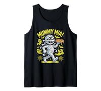 Mummy Mia Funny Halloween Pizza Humour Débardeur