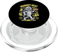 Mummy Mia Funny Halloween Pizza Humour PopSockets PopGrip pour MagSafe