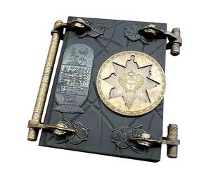 Mummy Prop Livre des morts en résine | Ornement d'artefact fait à la main pour les fans de l'Égypte ancienne | Souvenir décoratif pour affichage de la maison, collections mythologiques, salles de