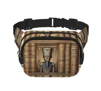 MummyMystery Sac banane carré double couche avec sangle réglable pour activités de plein air, noir, taille unique, Noir , Taille unique