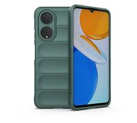 MUMOYAN Coque Silicone Liquide pour Huawei Honor X7 avec Protection Anti-germes et Doublure Douce en Microfibre, Housse Full Body Protection Étui Antichoc (Vert)