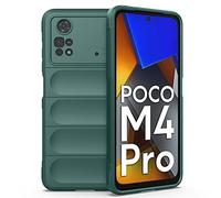 MUMOYAN Coque Silicone Liquide pour Xiaomi Poco M4 Pro 4G avec Protection Anti-germes et Doublure Douce en Microfibre, Housse Full Body Protection Étui Antichoc (Vert)