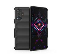 MUMOYAN Coque Silicone Liquide pour Xiaomi Redmi K40 Gaming Edition/Poco F3 GT avec Protection Anti-germes et Doublure Douce en Microfibre, Housse Full Body Protection Étui Antichoc (Noir)
