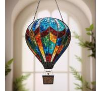 MUMQAQ Lanternes solaires d'extérieur étanches, lanternes solaires en forme de montgolfière, lampes LED à suspendre à l'énergie solaire, lampe d'extérieur portable pour jardin, terrasse et allée