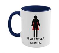 MUMQAQ Tasse à café en céramique avec inscription « It Was Never a Dress » - Changement de couleur - Pour femme - 325 ml