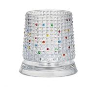 MUMQAQ Verre à whisky rotatif, peint coloré, réutilisable, coupe diamant pour whisky, bourbon, scotch, cocktails, anti-stress, pour bar, fête, cadeau