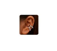 MUMREUES Ear Cuff Boucles D'oreilles Femme Non Piercings Faux Piercing Oreille Or/Argent/Or Rose Chunky Earcuff Boucle Oreille Sans Trou à Clip Pour Cartilage Boucles D'oreilles Bijoux