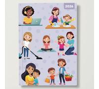 Mum's Busy Diary Agenda 2026 rembourré Motif rouge-gorge Format A5