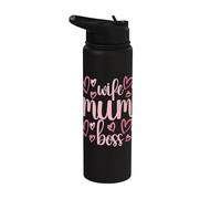 Mums the Boss - Cadeau mignon pour la fête des mères Stainless Steel Insulated Water Bottle