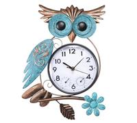 MUMTOP Horloge murale d'extérieur étanche avec thermomètre pour terrasse, piscine, jardin, décoration d'intérieur - 36,5 cm