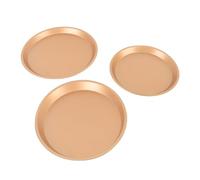 Mumusuki 3pcs Casseroles À Pizza, 10Pouces 11Pouces 12Pouces En Acier Au Carbone Rond Uniforme Conduction Chaleur Pizza Plateaux Bakeware pour Divers Fours Cuisson