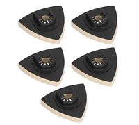 Mumusuki 5PCS Tampon de Polissage en Laine Tampon de Polissage Triangulaire en Feutre avec Base en Acier Allié pour Outil Oscillant Réparation Automobile Acier Inoxydable Chrome Céramique