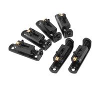 Mumusuki 6pcs Pont à Rouleaux de Guitare en Alliage Zinc Saldles Hauteur Réglable 5-14 Mm pour Guitares électriques de 3-7 Cordes (BLACK)