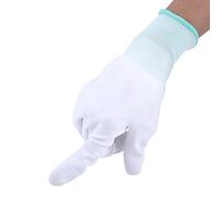 Mumusuki Antistatiques, de Travail en Fibre de Nylon Enduits de PU pour la Réparation de PC, Conception Antidérapante Respirante Confortable (M Vert)