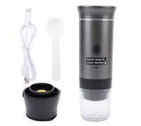 Mumusuki Cafetière Portable, à 20 Haute Pression et USB-C Rechargeable, Brasseur haché de Capsule 3-en-1 72W 120 Ml pour la Maison de Voyage Extérieur (GRAY)