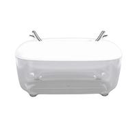 Mumusuki Couvercle de Boîte à Mouchoirs, Support de Boîte à Mouchoirs Compact en Plastique avec Bords Arrondis pour Salon et Bureau 23x13x11cm (White)