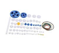 Mumusuki Ensemble d'engrenages en Plastique, Poulie de Réduction Simple et Double pour Projets de Bricolage, Matière Plastique Durable, Pièces de Rechange pour Voitures et Robots Jouets (Kit