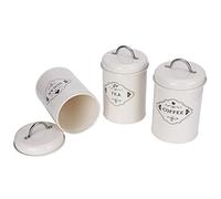 Mumusuki Ensembles de Boîtes pour la Cuisine, Pots de Stockage Enduits de Poudre de Fer avec Couvercle Hermétique, Stockage de thé, café et Sucre pour l'organisation à Domicile