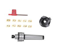 Mumusuki Fraises en Bout, 4 Bords de Coupe, 50 Mm de Diamètre, Trou de 22 Mm, Fraise en Carbure avec 10 Inserts pour Tours CNC, Fraiseuses, Usinage de Précision