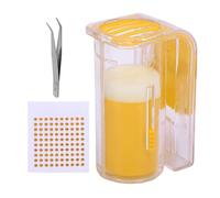 Mumusuki Kit de Marquage Queen Bee avec Autocollant Numéro, Pincettes pour Marquage Précis de L'apiculteur, Pièce Jointe Sécurisée, Pratique et Pratique (Yellow)