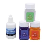 Mumusuki Kit de Solution Tampon D'étalonnage PH, 50 Ml Chacun, Solutions D'étalonnage PH7.00 4.00 10.01 avec 30 Ml de Liquide de Protection pour Sonde PH pour Laboratoire, Maison, Usage