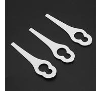 Mumusuki Lames de Coupe Gazon en Plastique, Performance à Grande Vitesse pour ALM 28 ALM 30 Art 23 U, Bords de Coupe Efficaces pour l'entretien de la Pelouse 50 Pièces (White)