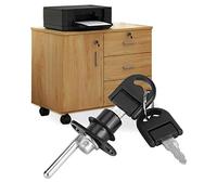 Mumusuki Lot de 2 serrures de meuble avec serrure cl - Noir - 16 mm