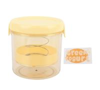 Mumusuki Maker de Yaourt Grec avec Couvercle, Passoire Grec Yogourt avec un Panier de Passoire en Acier Inoxydable en Maille Fins pour Appartement pour Dortoir à Domicile (YELLOW)