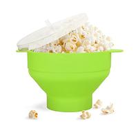 Mumusuki Popcorn Popper pour Micro-Ondes, Grande Machine à Popcorn avec Poignée de Couvercle Pliable sans BPA -40 ℃ à + 230 ℃ Bol à Popcorn en Silicone de Qualité Alimentaire Bricolage(#3)