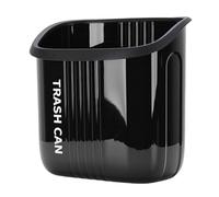 Mumusuki Poubelle à Compost de Cuisine pour Comptoir ou Sous L'évier, Petite Poubelle Suspendue à Large Ouverture avec Anneau de Presse et étiquette pour Cuisine, Salle de Bain, Placard, (BLACK)