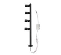 Mumusuki Projecteur LED D'intérieur en Aluminium, 4 Têtes Réglables, éclairage sur Pied pour Vitrines à Bijoux, éclairage Décoratif pour Vitrines Intérieures