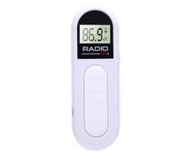 Mumusuki Radio FM Portable, écran LCD Affichage Rechargeable Small Digital Tuning Radio avec Conception Compacte, Opération Facile, Réception Stable pour la Maison, L'extérieur, (White)