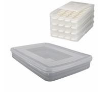 Mumusuki Récipient de Stockage de Boulettes de Grande capacité pour Petits Pains Wontons, Empilable, Hermétique, Lavable au Lave-vaisselle