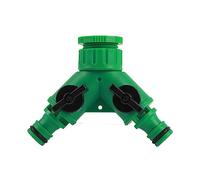 Mumusuki Répartiteur D'eau, Adaptateur de Robinet 3 Voies 1 Entrée 2 Sorties pour Machine à Laver le Jardinage, avec Interrupteur à Bille et Bagues d'étanchéité (DN15 DN20 Plastique)