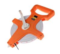 Mumusuki Ruban à Mesurer en Fibre de Verre à Bobine Ouverte, échelles Métriques Double Face Portables en Pouces, Cadre en Plastique, Ruban à Mesurer à Manivelle en Fibre avec Pointe (50 mètres)