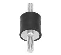 Mumusuki Supports en Caoutchouc Silentbloc Anti-vibration Mâle, Absorbeur Métallique en Caoutchouc pour Compresseurs d'air et Pompes à Eau, Conception Cylindrique à Filetage M6, Ensemble de 4