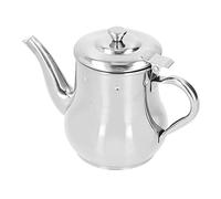 Mumusuki Théière en Acier Inoxydable de 500 Ml avec Infuseur Amovible, Cafetière à Filtre à Huile Polie Miroir épaissie pour Hôtels, Restaurants, Maisons (SILVER)