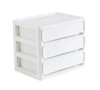 Mumusuki Tiroir de Rangement de Bureau, Organisateurs de Rangement de Bureau en Plastique Empilables Utilitaire Polyvalent Boîte à Cosmétiques Anti-poussière Tiroir D'étagère (Blanc)